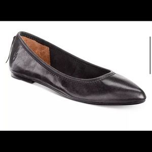Frye Regina Pointed Toe Flat Black Sz 8M